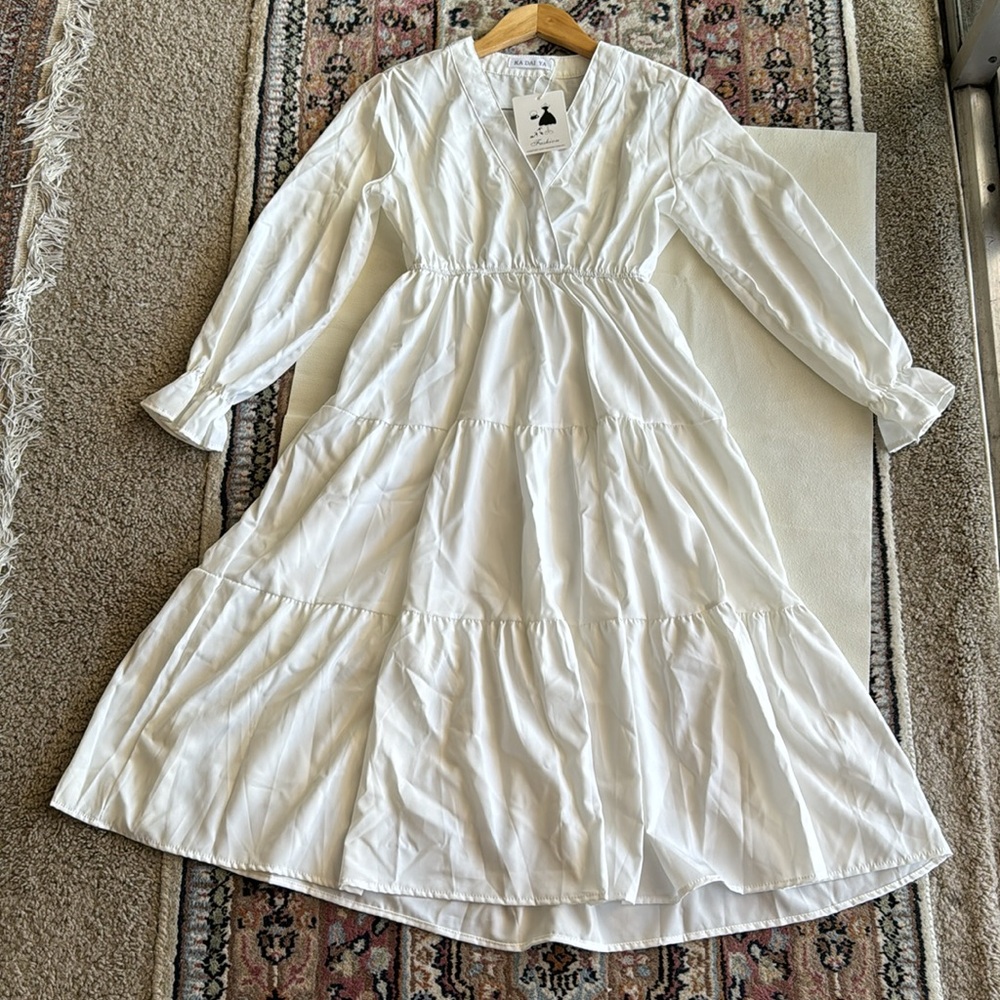 Womens White Beach Maxi Dress